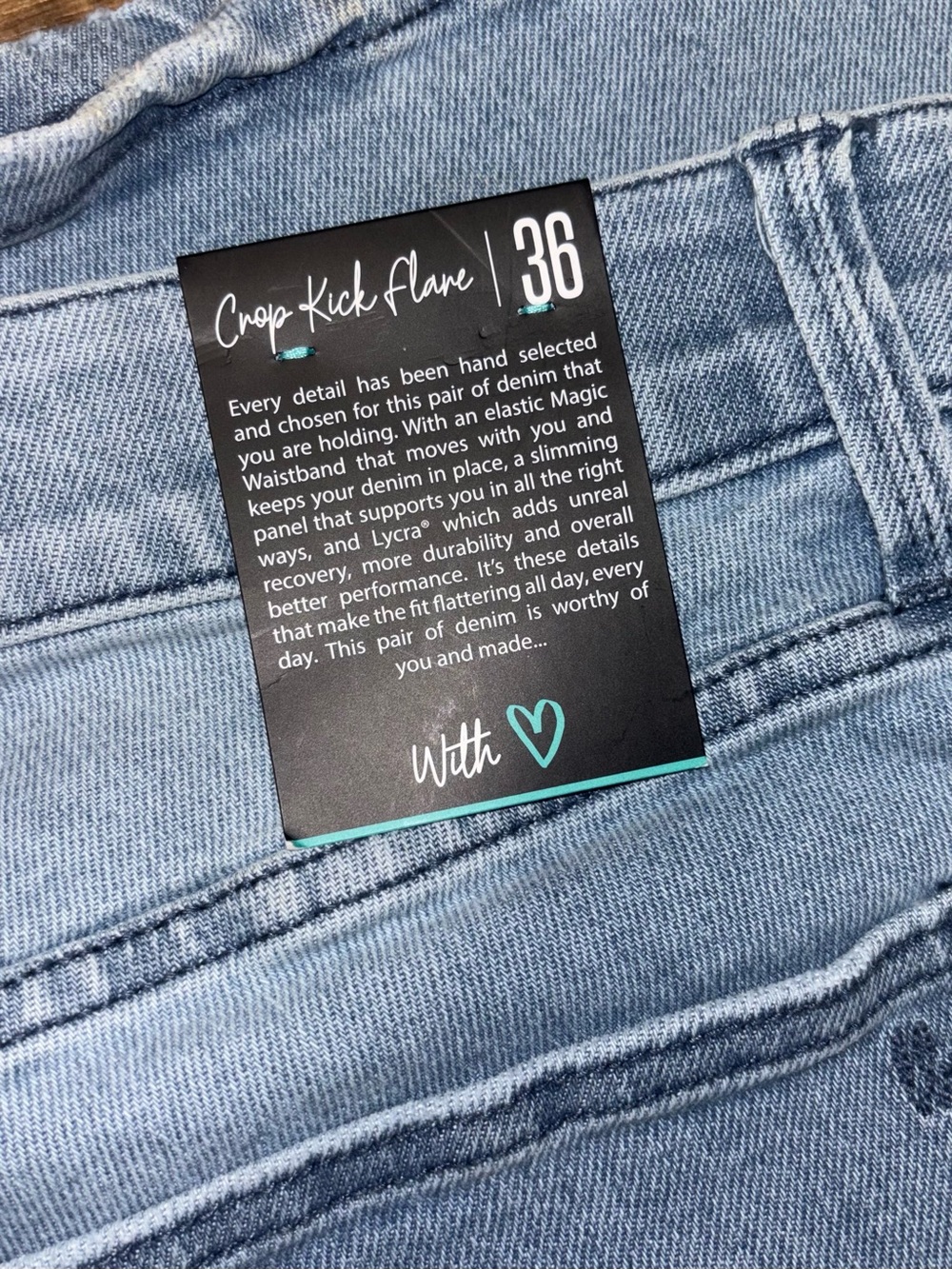 Lularoe High Rise Crop Kick Flare Jeans Size 36 NWT - Picture 11 of 11